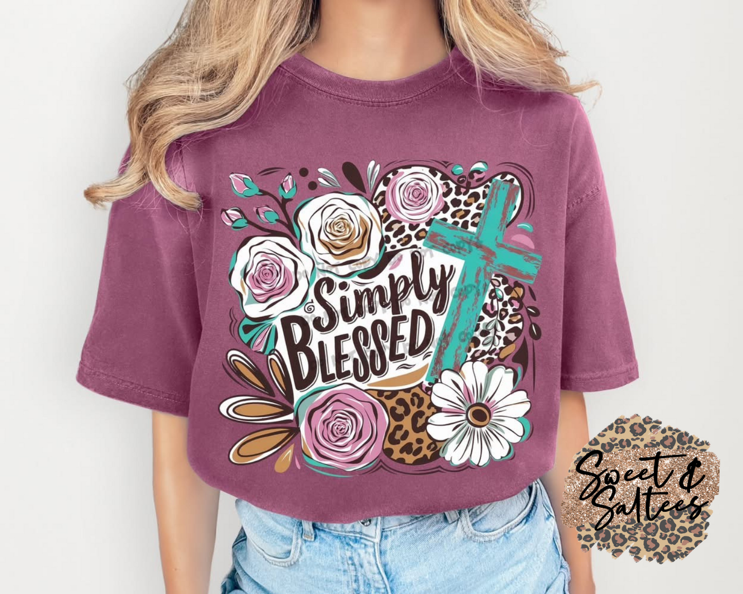 Simply blessed floral t-shirt