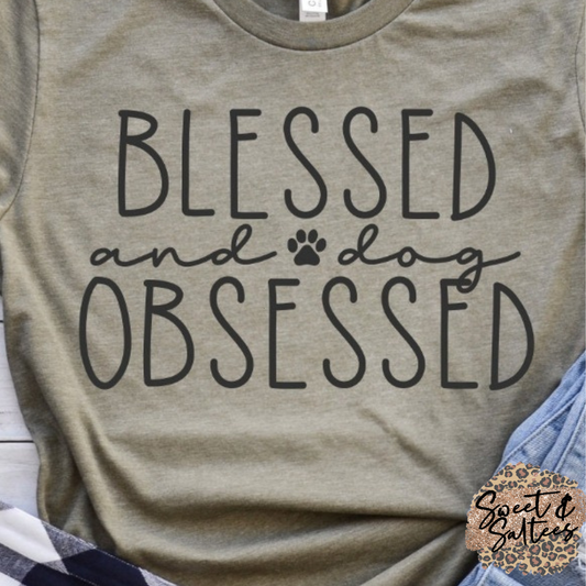 Blessed And Dog Obsessed Graphic T-shirt