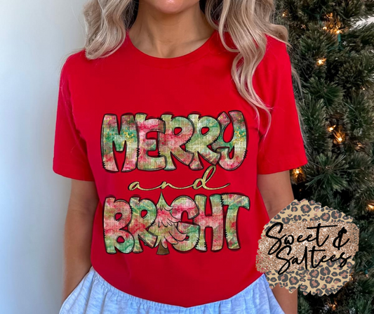 Merry and Bright graphic t-shirt