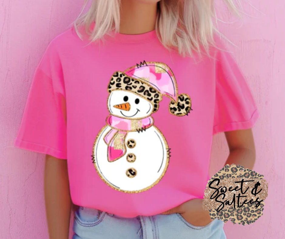 Pink Snowman t-shirt