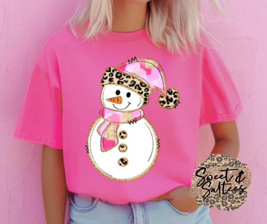 Pink Snowman t-shirt