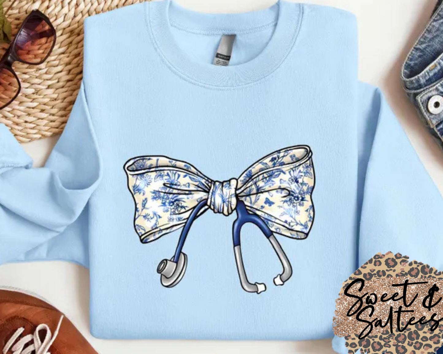 Nursing coquette toile bow t-shirt