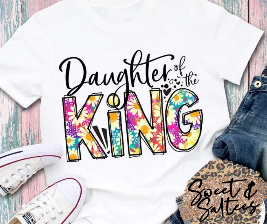 Daughter of the King Floral graphic t-shirt