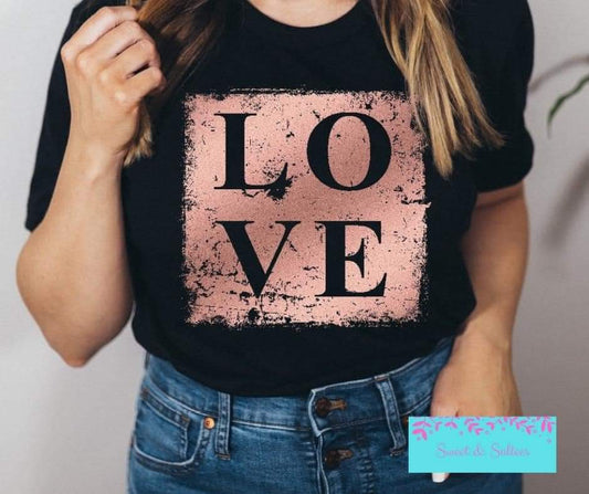 Rose Gold LOVE Graphic T-shirt