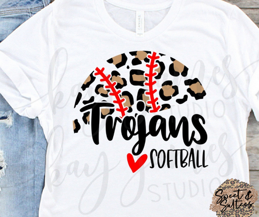 Trojans Softball Graphic T-shirt